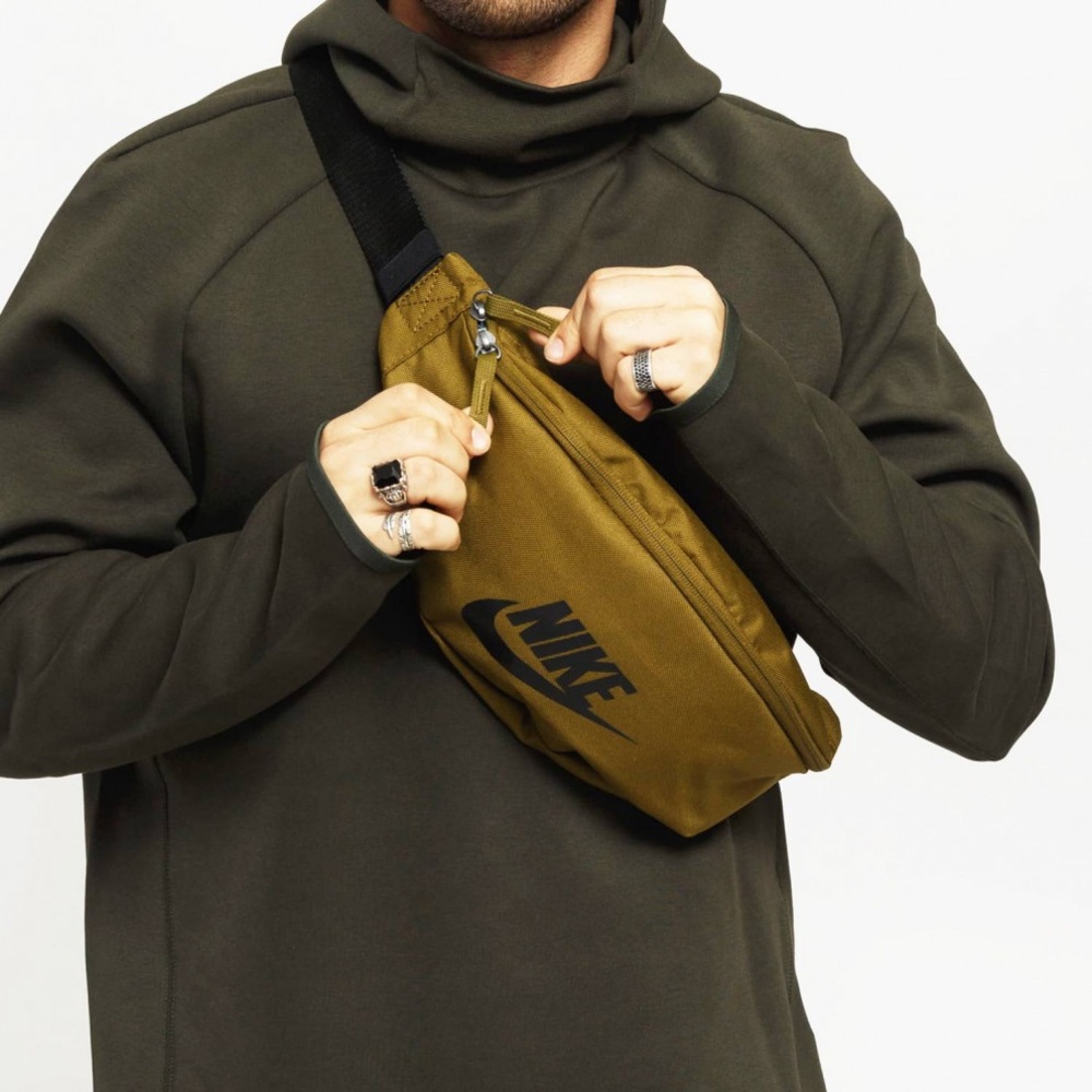 Nike Khaki Green and Black Fanny/Sling Bag